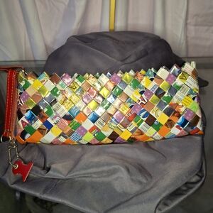 Nahui Ollin Multicolor Woven Clutch